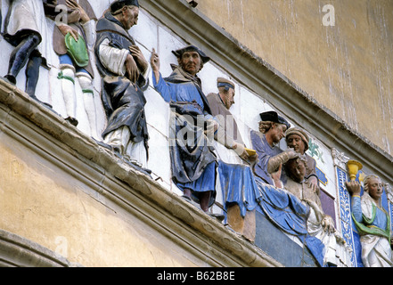 Majolika Fries, Ospedale del Ceppo, Pistoia, Toskana, Italien, Europa Stockfoto