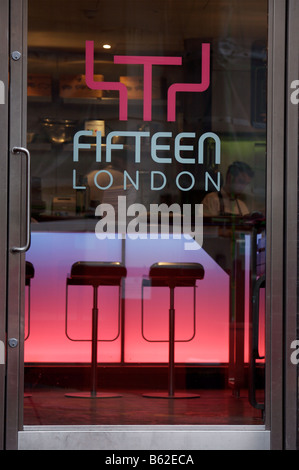 Jamie Olivers fünfzehn Restaurant in London Stockfoto