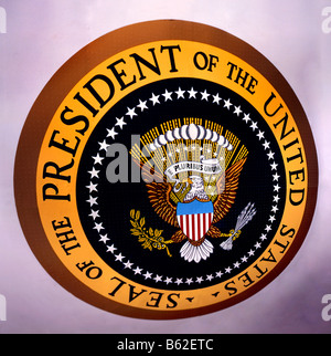 Siegel des Präsidenten der Vereinigten Staaten in den Vereinigten Staaten Air Force Museum - Dayton, Ohio USA Stockfoto