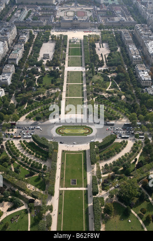 Blick vom Eiffelturm, Paris, Frankreich Stockfoto