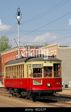 Streetcar Fort Edmonton Park Edmonton Alberta Kanada Stockfoto