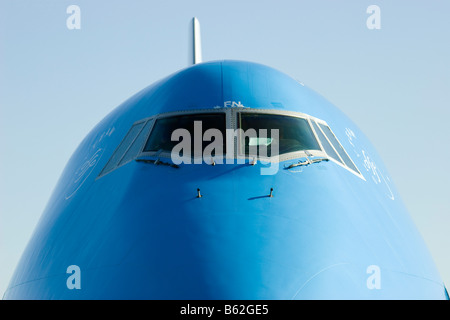 Cockpit 747 Jumbo Boeing KLM Flugzeug Stockfoto