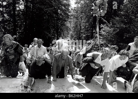 Pilgerfahrt nach Kalwaria Zebrzdowska, Fest Mariä Himmelfahrt am 15. August, Polen Stockfoto