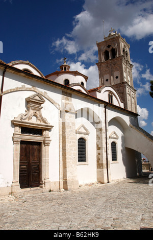 Außenseite der Dorfkirche von der Heiligen Kreuz Lefkara berühmt für Spitze und Silber-Kunsthandwerk-Zypern Stockfoto