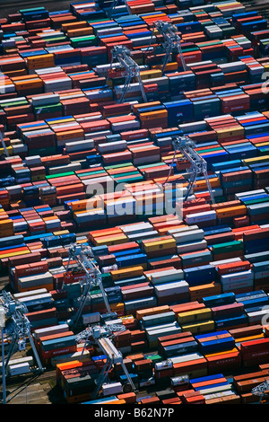 Holland, Zuid Holland, Rotterdam, Hafen, Aerial Container-Hafen. Stockfoto