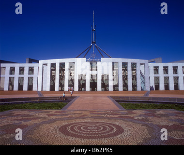 Haupteingang zum Parliament House in Canberra, der Treffpunkt des Parlaments von Australien Stockfoto