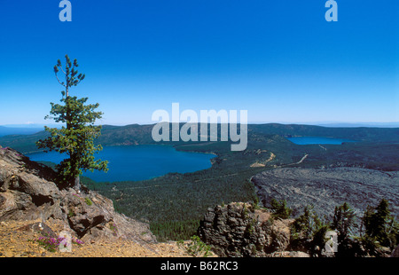 Newberry Nationale Vulkanische Monument Paulina Osten Seen Big Obsidian entspringen Paulina Peak-Zentral-Oregon Stockfoto