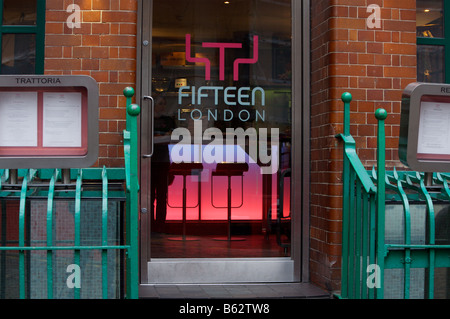 Jamie Olivers fünfzehn Restaurant in London Stockfoto