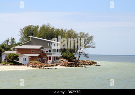 Eigenschaften auf Anna Maria Island Florida USA mit Blick auf den Golf von Mexiko Stockfoto