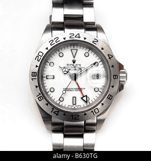 Fälschung (fake) Herren Rolex Oyster Perpetual Explorer II Armbanduhr. Stockfoto