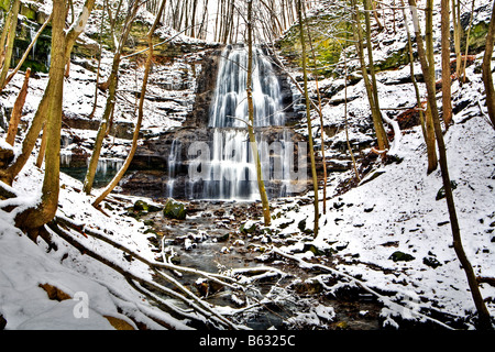 Sherman fällt im Winter Bruce Trail Niagara Escarpment Hamilton Ontario Kanada Stockfoto