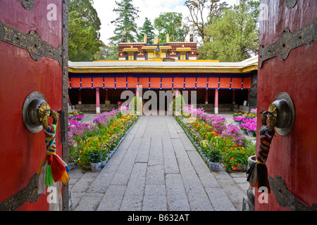 Norbulingka oder Juwel Park, Tagten Migyur Podrang, der Dalai Lama Sommer-Palast, Lhasa, Tibet, China. JMH3753 Stockfoto