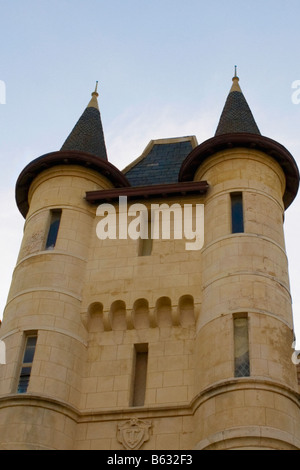 Niedrigen Winkel Ansicht einer Burg, Biarritz, Baskenland, Pyrenees-Atlantiques, Aquitaine, Frankreich Stockfoto