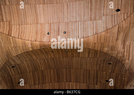 Fassade des Welsh National Assembly Building an der Bucht von Cardiff in Wales, Vereinigtes Königreich Stockfoto