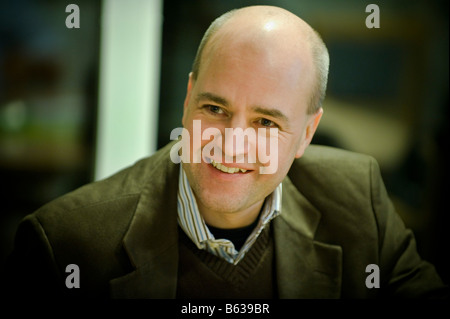 Der schwedische Premierminister Fredrik Reinfeldt in einer guten Stimmung Stockfoto