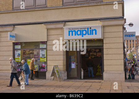 Maplin Elektronik-Fachgeschäft speichern in Norwich, Norfolk, Großbritannien Stockfoto