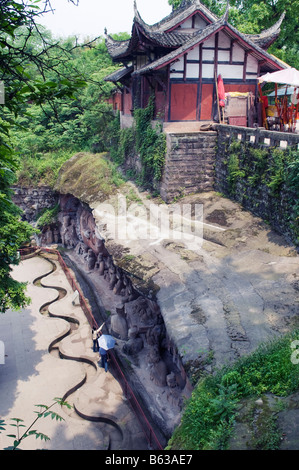 China Chongqing Dazu Stein Skulpturen unesco Stockfoto