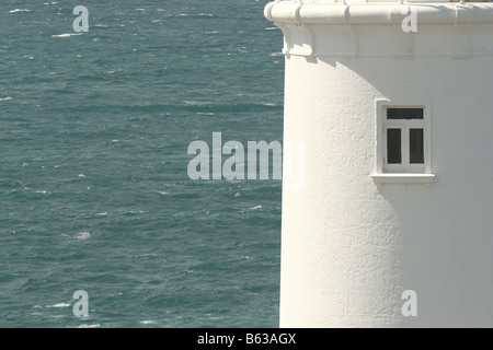 Trevose Head Leuchtturm bei Trevose Head in Nord Cornwall, Großbritannien. Stockfoto