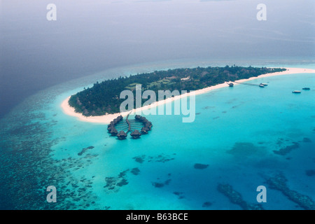 Coco Palm Resort auf den Malediven - Insel Dunikolu- Stockfoto
