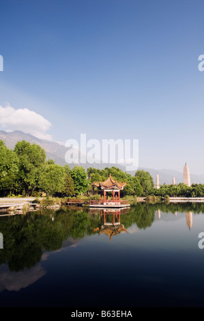 China Yunnan Provinz Dali Stadt drei-Pagoden-Tempel Stockfoto