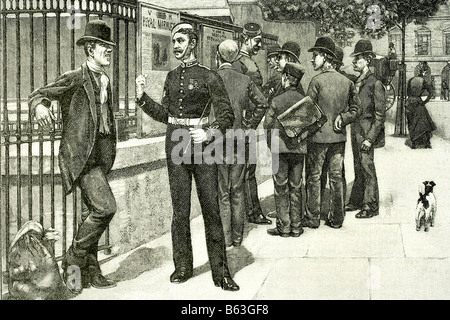 Freiwillige Rekrutierung in London. Kirche von St. Martin in the Fields. 1892. Stockfoto