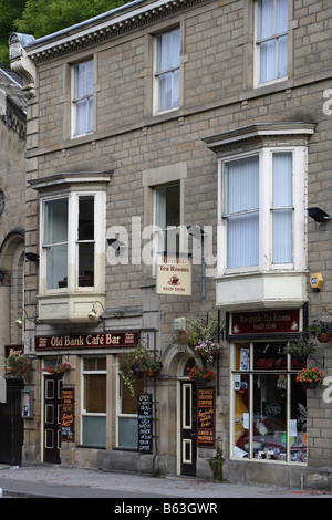 Matlock Bath Stadtzentrum typischen Häusern viktorianischen Stil Derbyshire die Midlands UK Vereinigtes Königreich Großbritannien Stockfoto