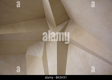 Detail in der internen Decke der Sagrada Familia, Barcelona, Spanien. Entworfen von Antonio Gaudi. Stockfoto