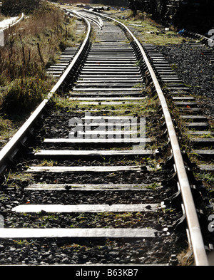 Stillgelegte Bahnstrecke zum Zeilenende Stockfoto