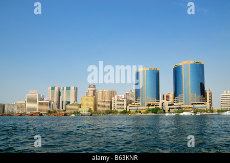 Dubai Creek Panorama, Deira VAE Stockfoto