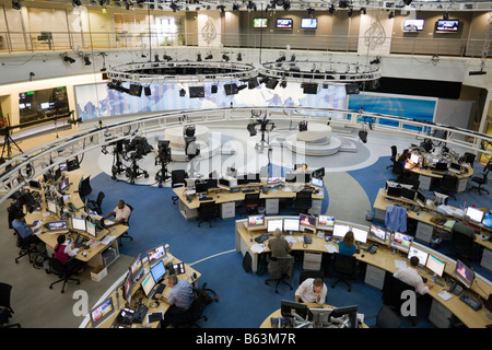 Al Jazeera zentrale englische Kabel TV-Studio, Doha, Katar Stockfoto