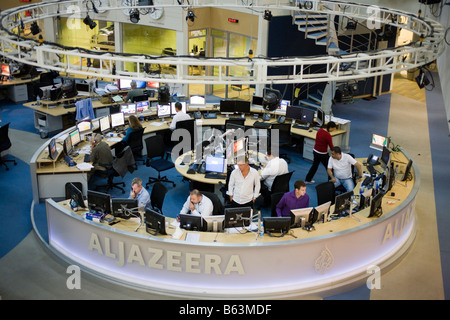 Al Jazeera zentrale englische Kabel TV-Studio, Doha, Katar Stockfoto