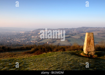 Blick auf Bad aus kleinen Solsbury Hill, North East Somerset, England, UK Stockfoto