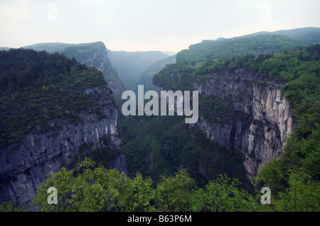 China Chongqing Gemeinde Wulong Rock Brücken Unesco Weltnaturerbe Stockfoto