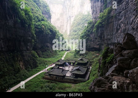 China Chongqing Gemeinde Wulong Rock Brücken Unesco Weltnaturerbe Stockfoto