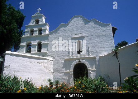Mission Basilica San Diego de Acala, der erste der Serra Kalifornien Missionen. Stockfoto