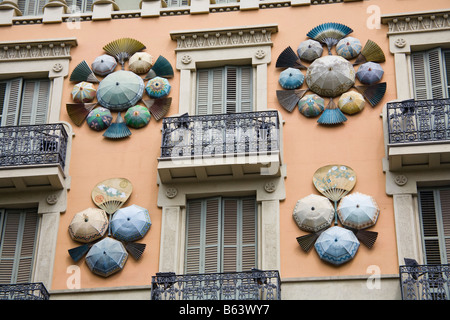 Casa Bruno Quadros, La Rambla, Barcelona, Spanien Stockfoto