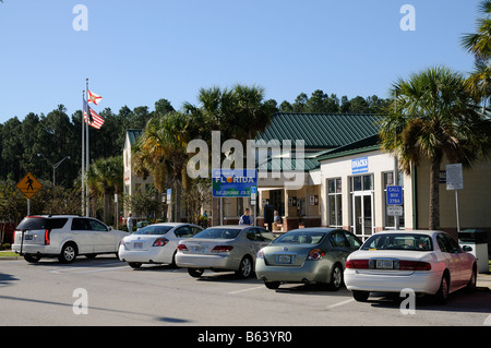 Florida Tourist Welcome Center auf der I-95 interstate-Highway in der Nähe der Staatsgrenze von Georgien Amerika USA Stockfoto