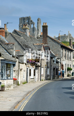 Corfe Castle Dorf Dorset England UK Stockfoto