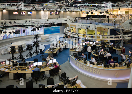 Al Jazeera zentrale englische Kabel TV-Studio, Doha, Katar Stockfoto