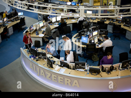 Al Jazeera zentrale englische Kabel TV-Studio, Doha, Katar Stockfoto