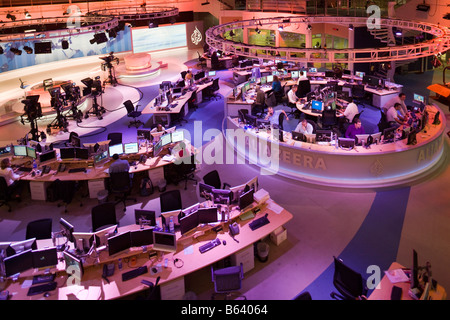 Al Jazeera zentrale englische Kabel TV-Studio, Doha, Katar Stockfoto