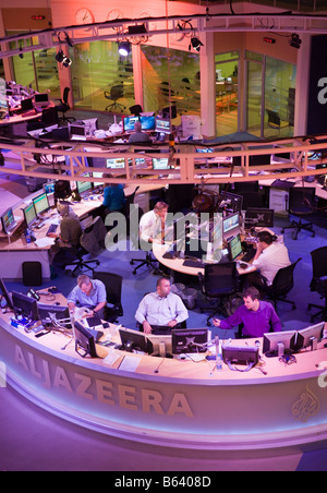 Al Jazeera zentrale englische Kabel TV-Studio, Doha, Katar Stockfoto