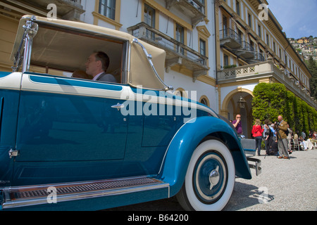 Eine exklusive Autoschau Concorso D Eleganzia statt im Hotel Villa D Este in Cernobbio bei Como Italien Stockfoto