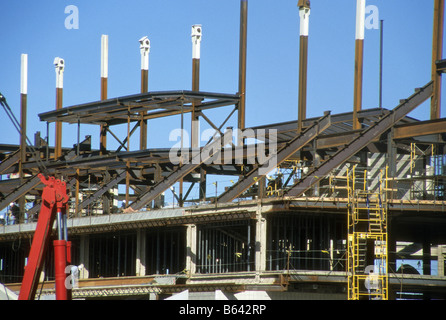 Stahlüberbau große Ralph Engelstad Sportarena im Bau Grand Forks, North Dakota, USA Stockfoto