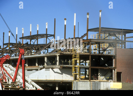 Stahlüberbau große Ralph Engelstad Sportarena im Bau Grand Forks, North Dakota, USA Stockfoto