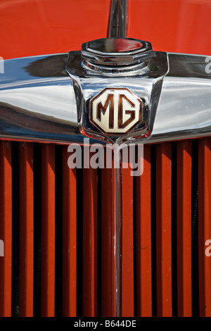 Klassische Sportwagen MG Abzeichen Stockfoto