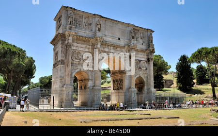 Die Konstantins Arch, Arco di Costantino, Rom, Latium, Italien, Europa. Stockfoto