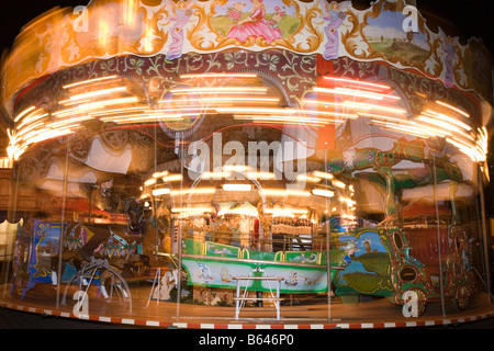 Traditionelle Messegelände fahren auf Weihnachtsmärkten, Berlin, Deutschland Stockfoto