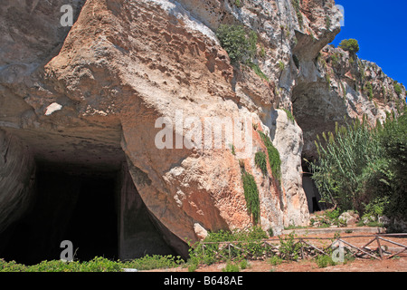 Grotta dei Cordari, Latomia del Paradiso, Neapolis, Syrakus, Sizilien Stockfoto