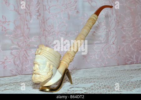 Betreut Meerschaum Pfeife aus der Türkei Stockfoto